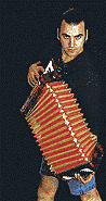 Sandy Brechin Smiling with Accordion