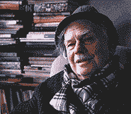 Hamish Henderson with hat