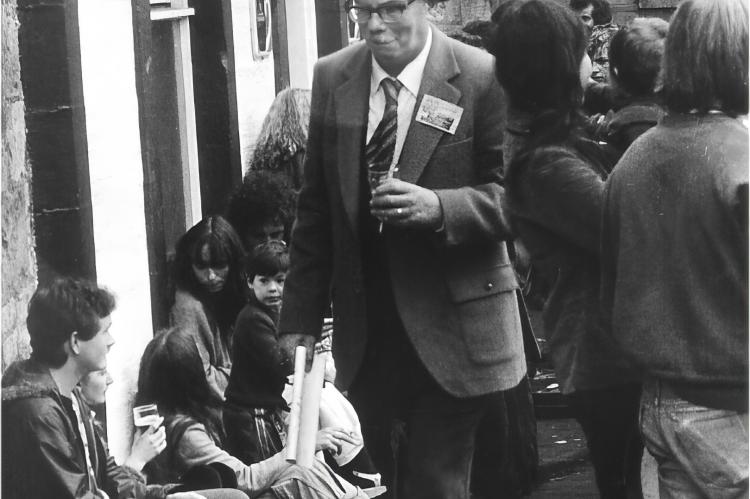 Hamish Henderson at Kinross Festival, 1979